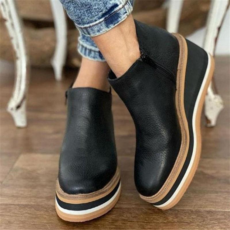 Women's Boots Zipper Women Shoes Plus Size Ankle Boots Keep Warm Fashion Botas