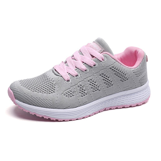 Women's Sneakers Plus Size Outdoor Women Sneakers Mesh Fabric Lace Up Shoes