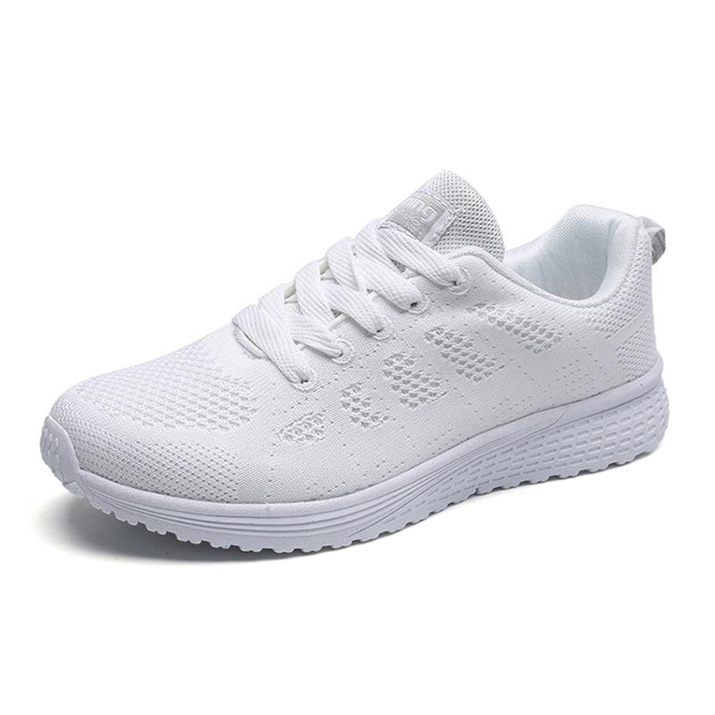 Women's Sneakers Plus Size Outdoor Women Sneakers Mesh Fabric Lace Up Shoes