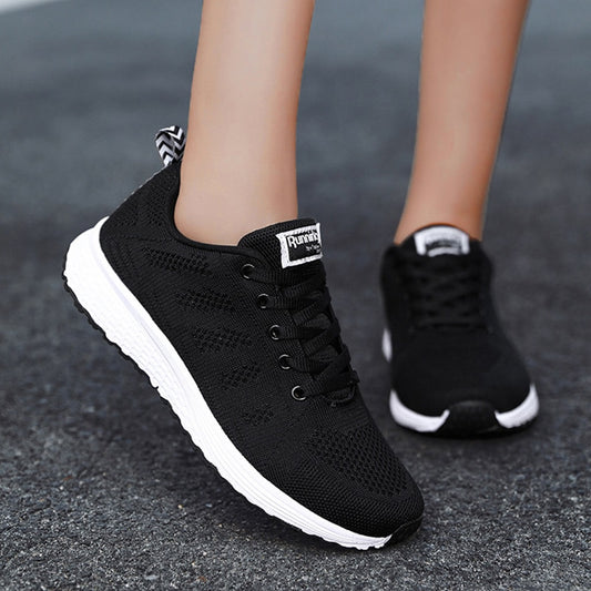 Women Fashion Sneakers Lace Up Ladies Shoes Flat Women's Sneakers Trainers Female Footwear