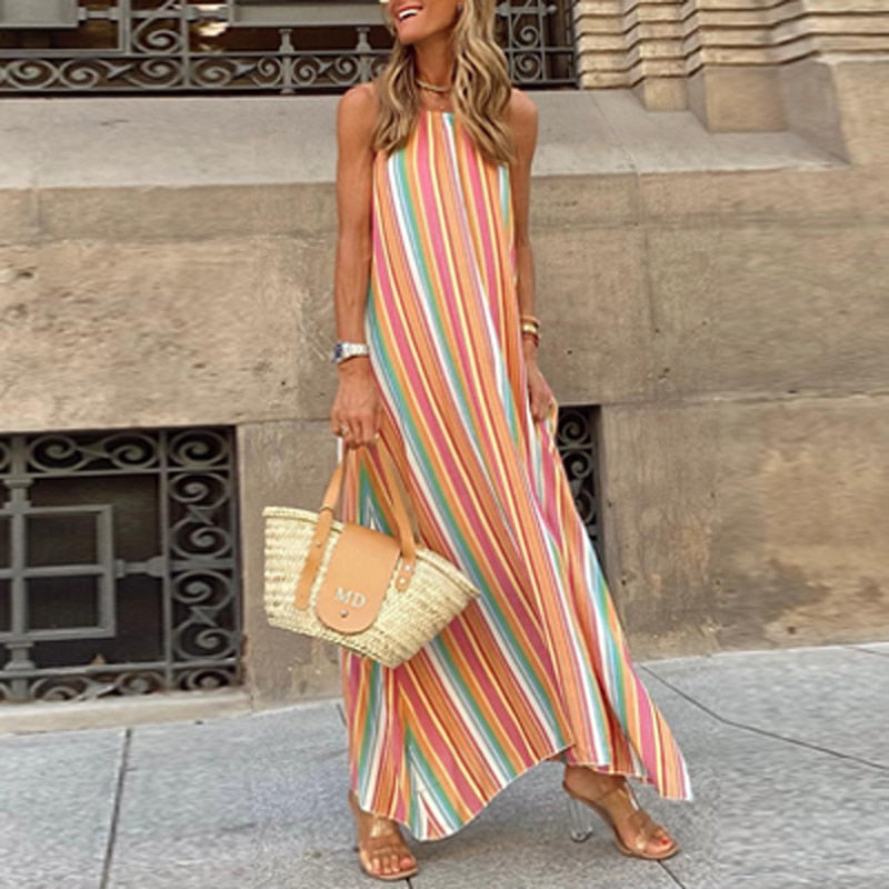 Sexy Off Shoulder Long Dress Women O Neck Backless Summer Maxi Dress