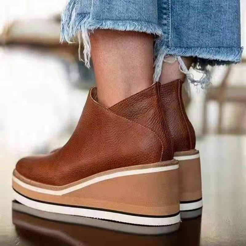 Women's Boots Zipper Women Shoes Plus Size Ankle Boots Keep Warm Fashion Botas