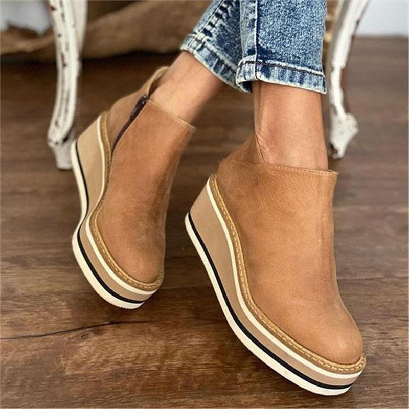 Women's Boots Zipper Women Shoes Plus Size Ankle Boots Keep Warm Fashion Botas