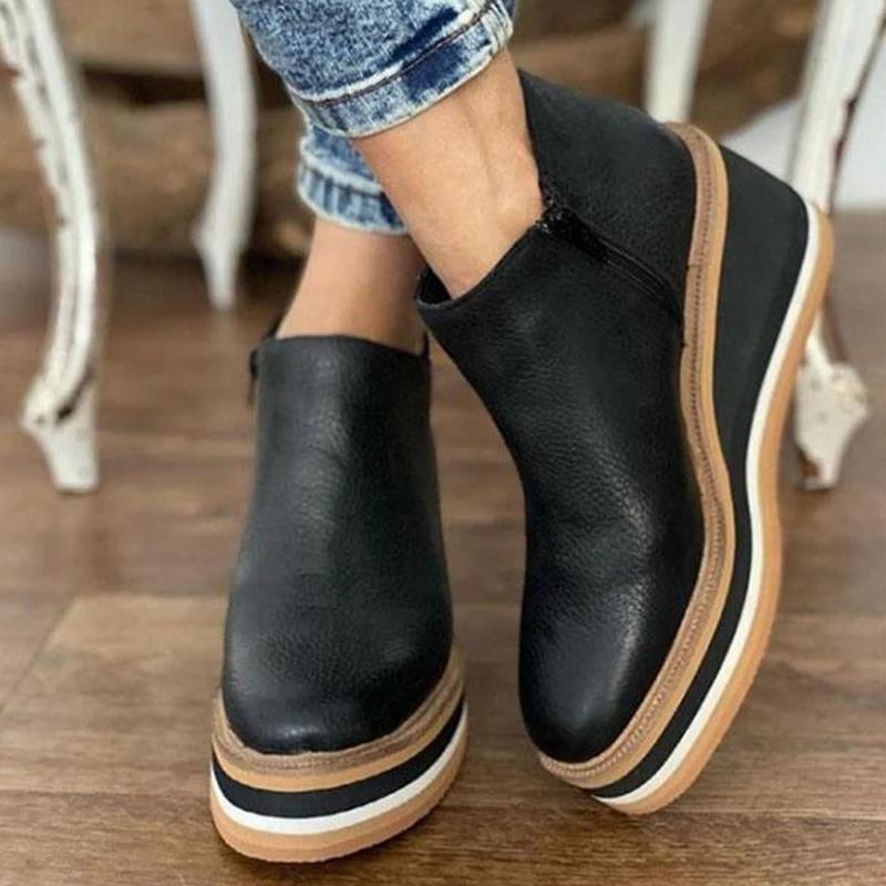 Women's Boots Zipper Women Shoes Plus Size Ankle Boots Keep Warm Fashion Botas