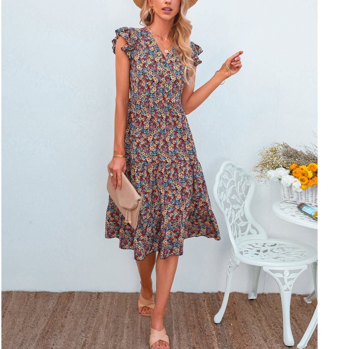 Fashionable and Floral Summer Dress