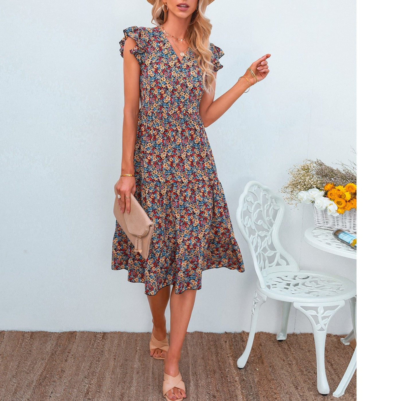 Fashionable and Floral Summer Dress