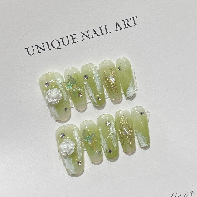 Green Dye Wear Nails To Show White Manicures