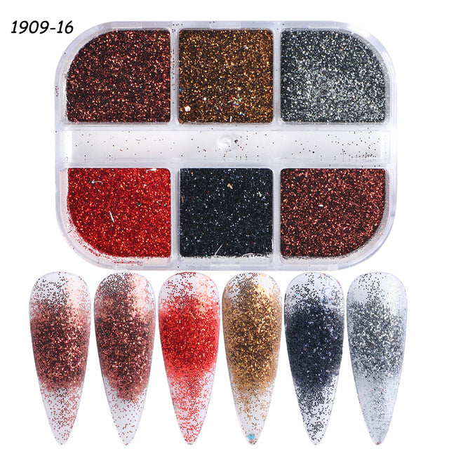 Gold And Silver Laser Irregular Nail Glitter Sequins