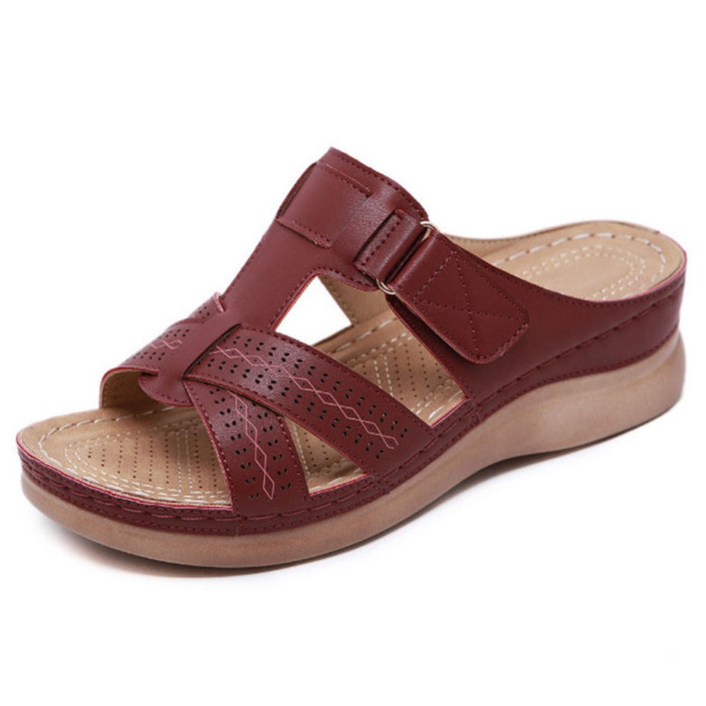 Vintage Retro Slides Shoes: Summer Wedge Sandals with Anti-Slip Design