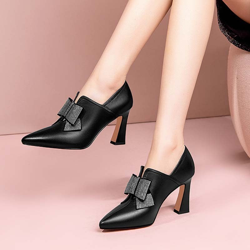 Fashionable High Heel Bow Boots for Women's Party Wear