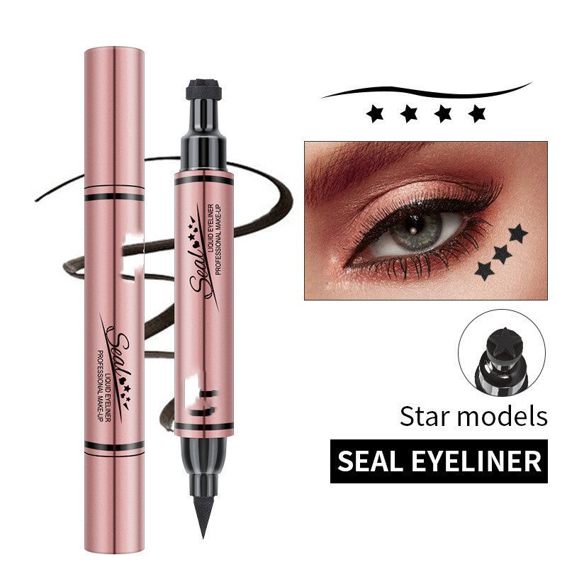Double-headed Seal Waterproof And Oil-proof Not Easy To Smudge Non-fading Liquid Eyeliner