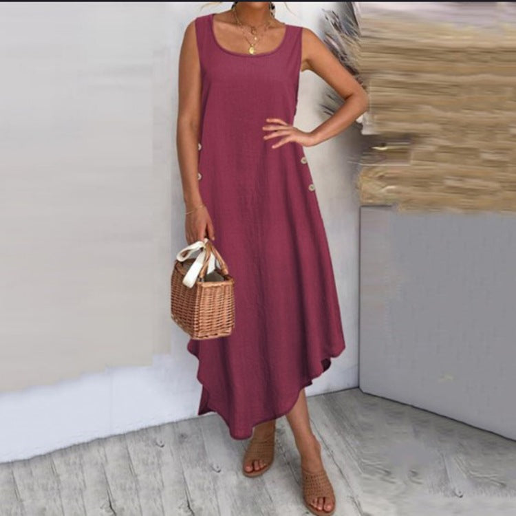 New Fashion Solid Color Dress