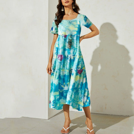 Step into Summer with Style in a Women's Tie-Dye Print Dress