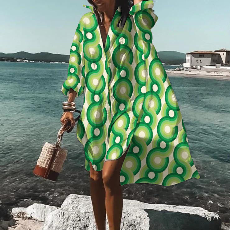 3D Casual Women's Printed Beach Resort Blouse