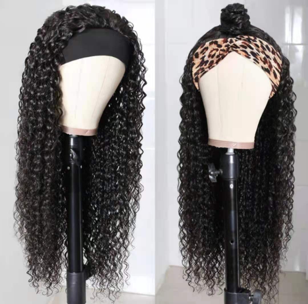 Fluffy Headband Velcro African Curly Hair