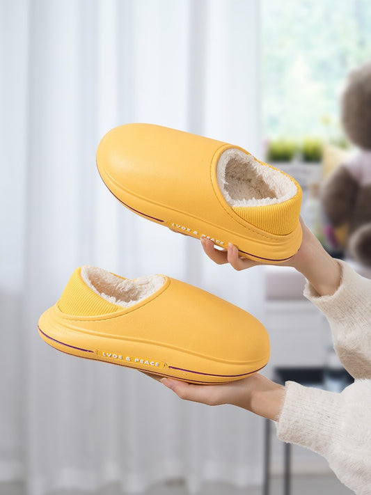 Autumn and Winter Waterproof Warm Cotton Slippers for Men and Women
