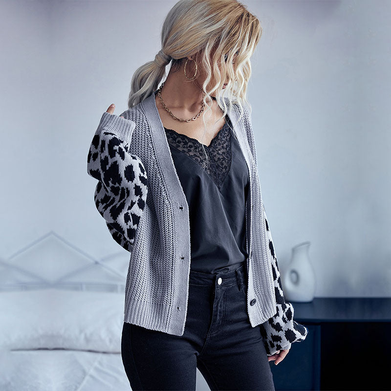 Loose Fashion Cardigan Long-sleeved Sweater