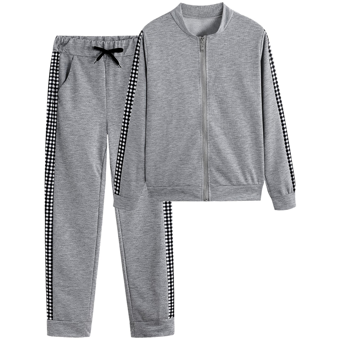 Women's Set Tracksuit Long Sleeve Sportswear ZIp Sweatshirt Pants Suit Two Piece Set Outfits