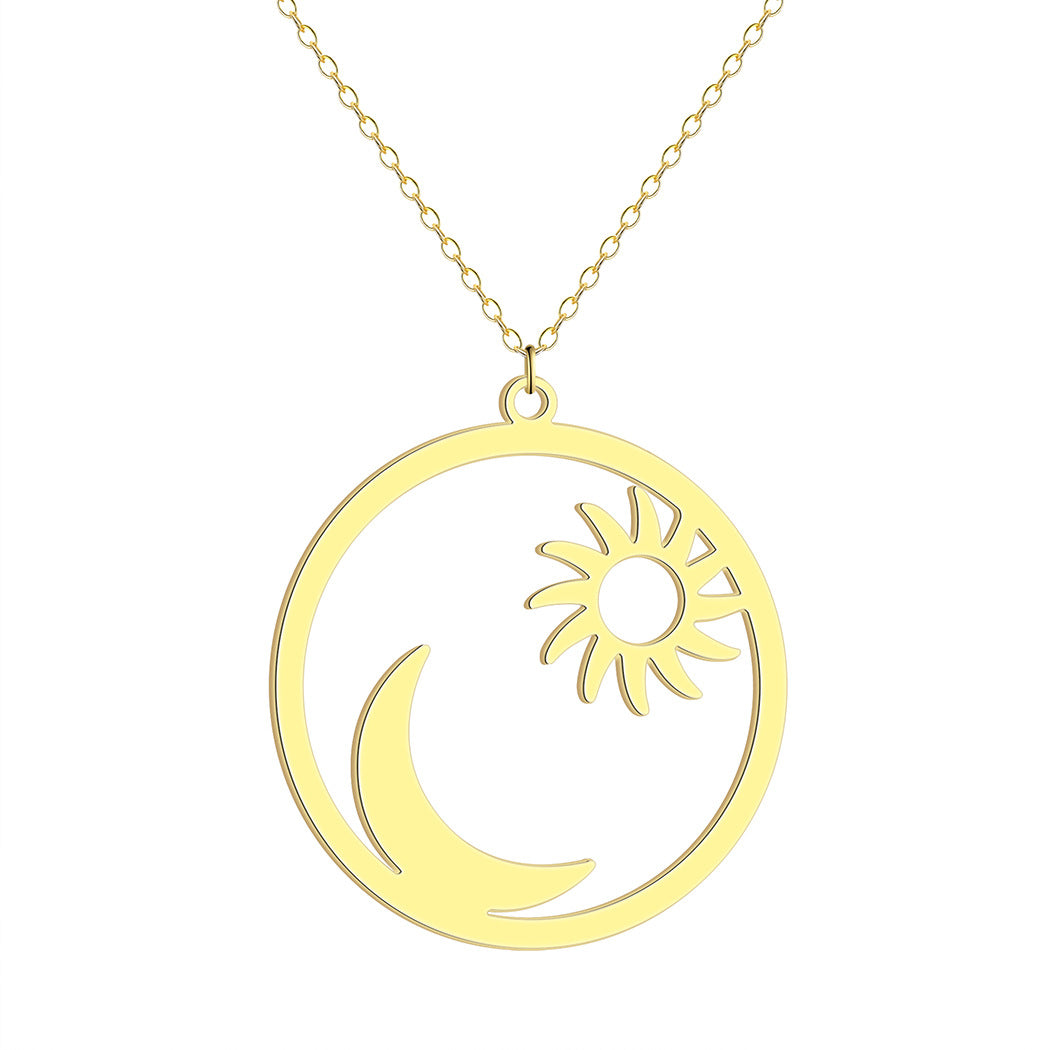 Sun And Moon Pendant Necklace