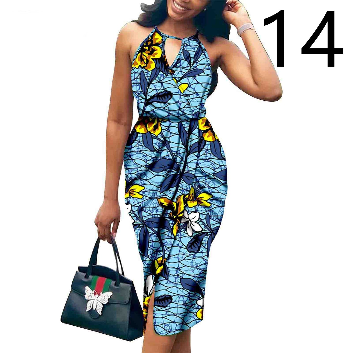 African Ethnic Printed Batik Cotton Fashion Dress