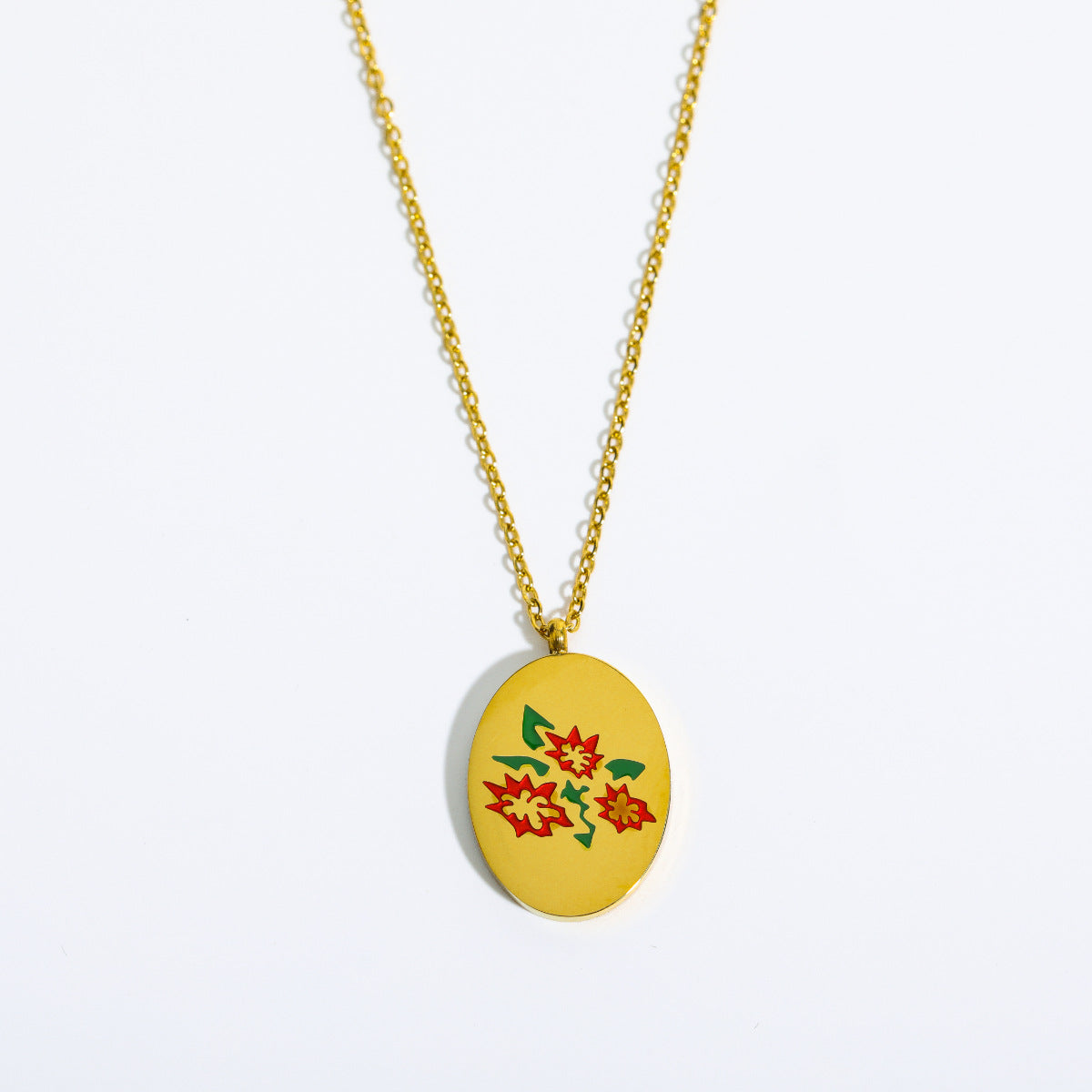 Women's Vintage December Flower Three-dimensional Pendant Necklace