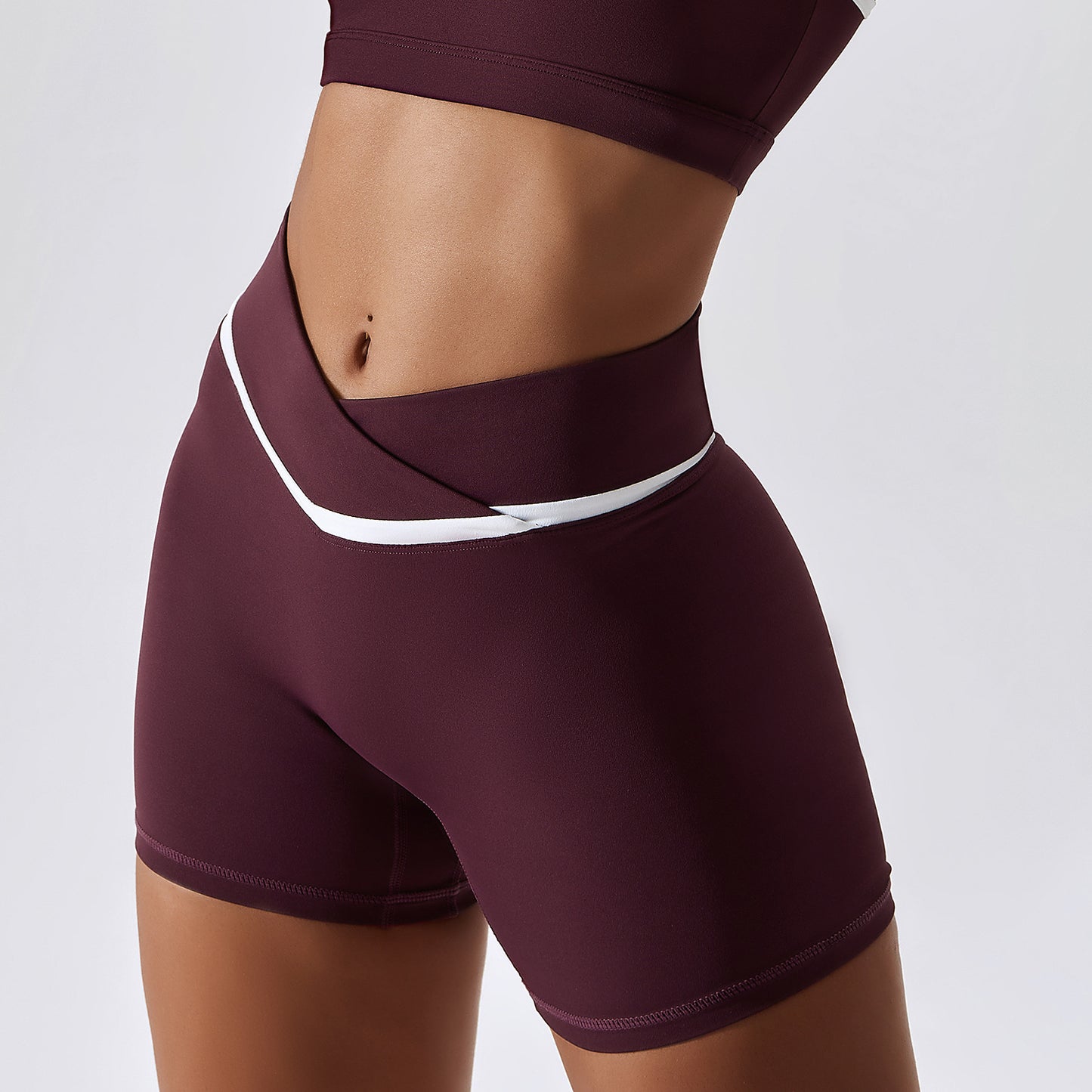 Cross-waist Tights Running Quick-drying Fitness Shorts