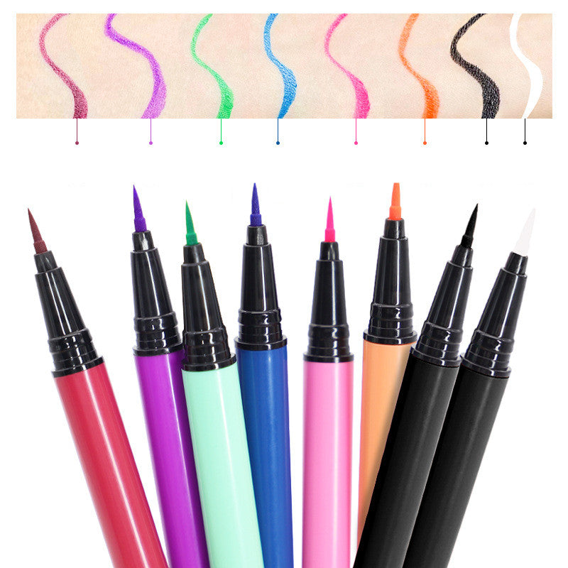 Colorful Eyeliner Pen Non Smudging Sticky False Eyelashes Gel Free