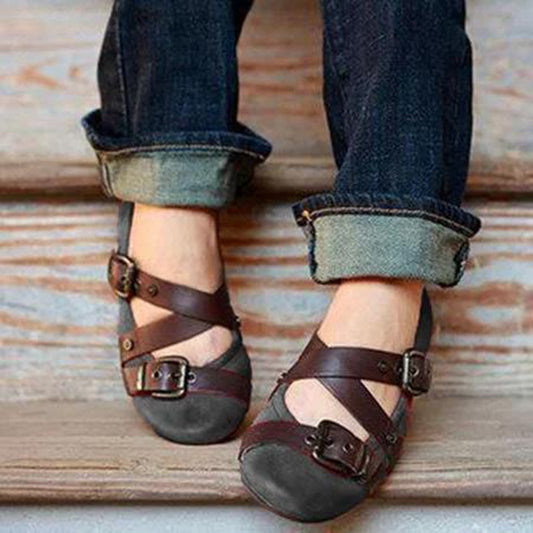 Round Head Low Top Lady Sandals