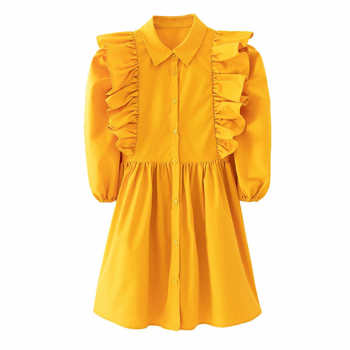 Ruffled Dress with Fashionable Temperament - Perfect for an All-Match Western Style