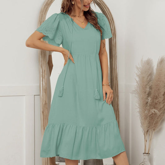 Women's V-neck Temperament Casual Dress