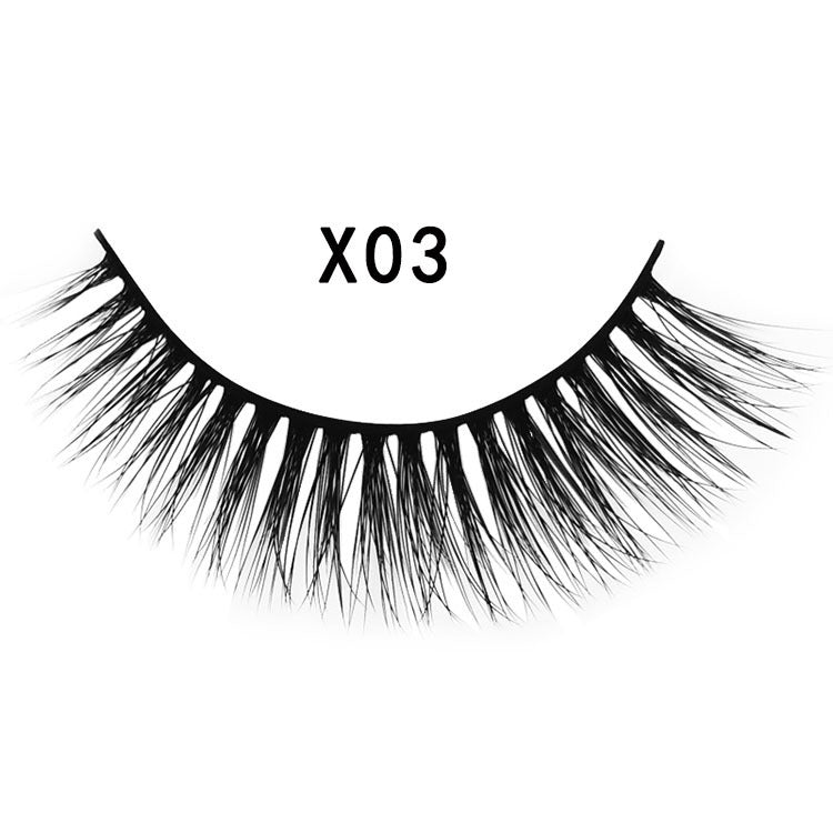 3D Mink Hair Natural Cross Eyelashes 3 Pairs