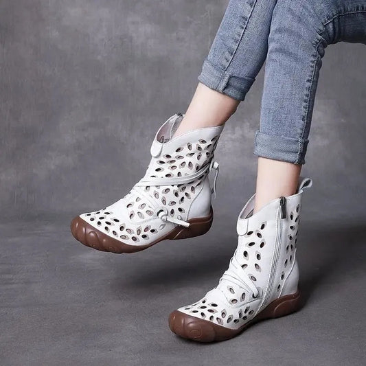 Soft Sole Breathable High Top Side Zip Boots