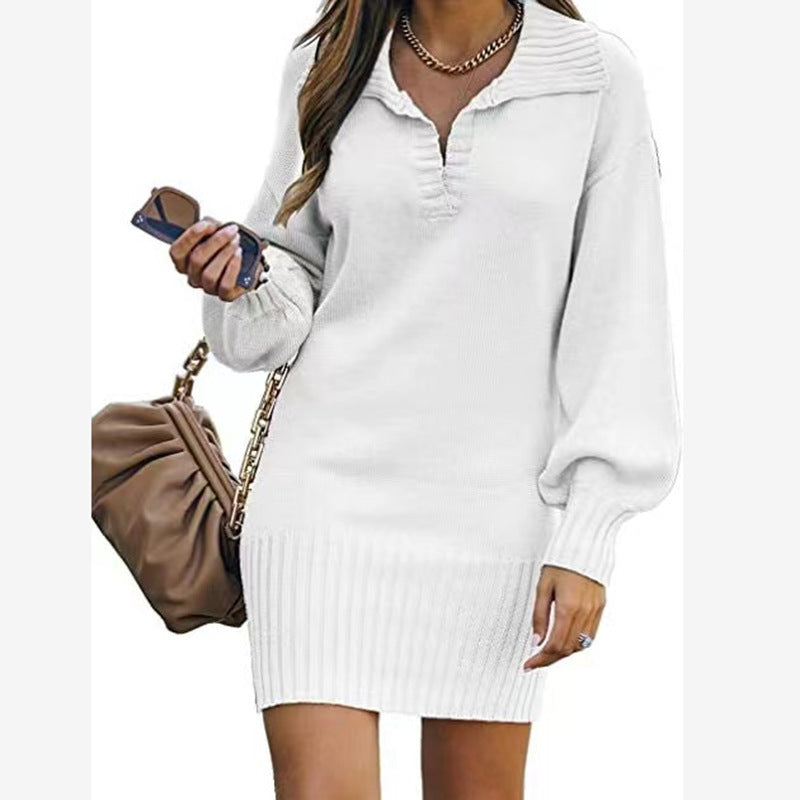 Women's Lantern Sleeve Loose Sweater