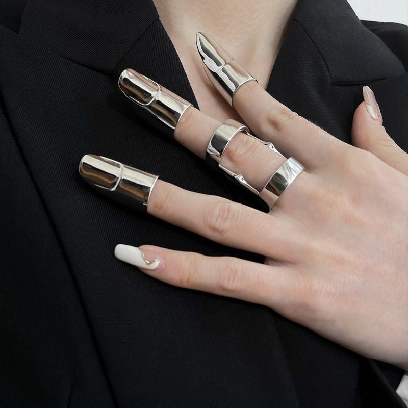 Niche Design Premium Metal Nail Set Ring