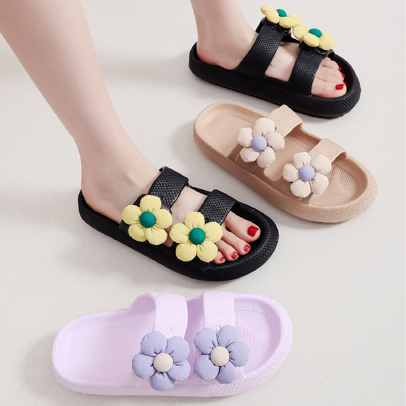 FLowers Shoes Home Thick-soled Eva Slippers