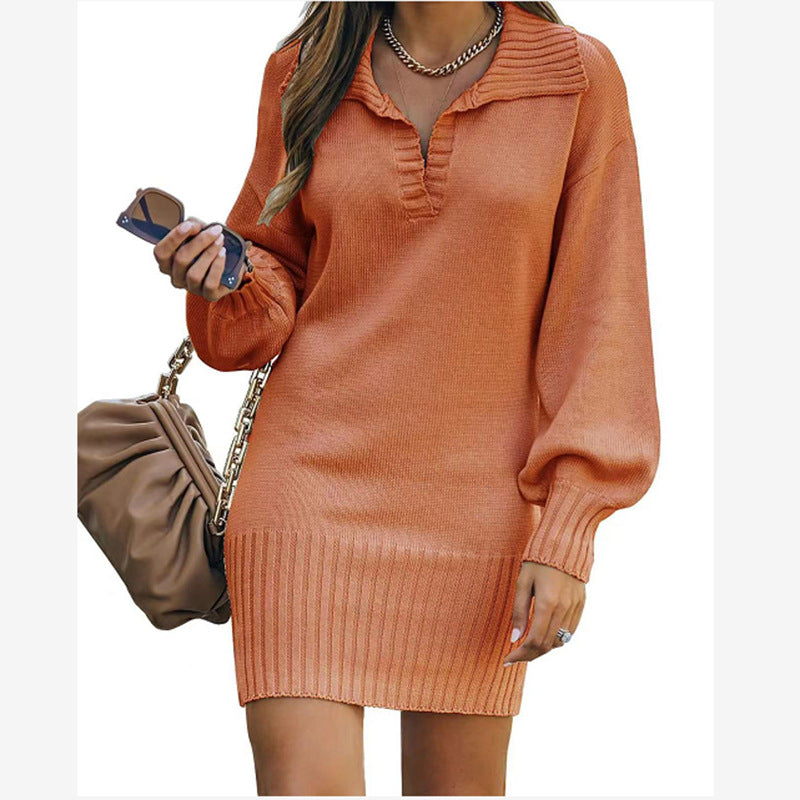 Women's Lantern Sleeve Loose Sweater