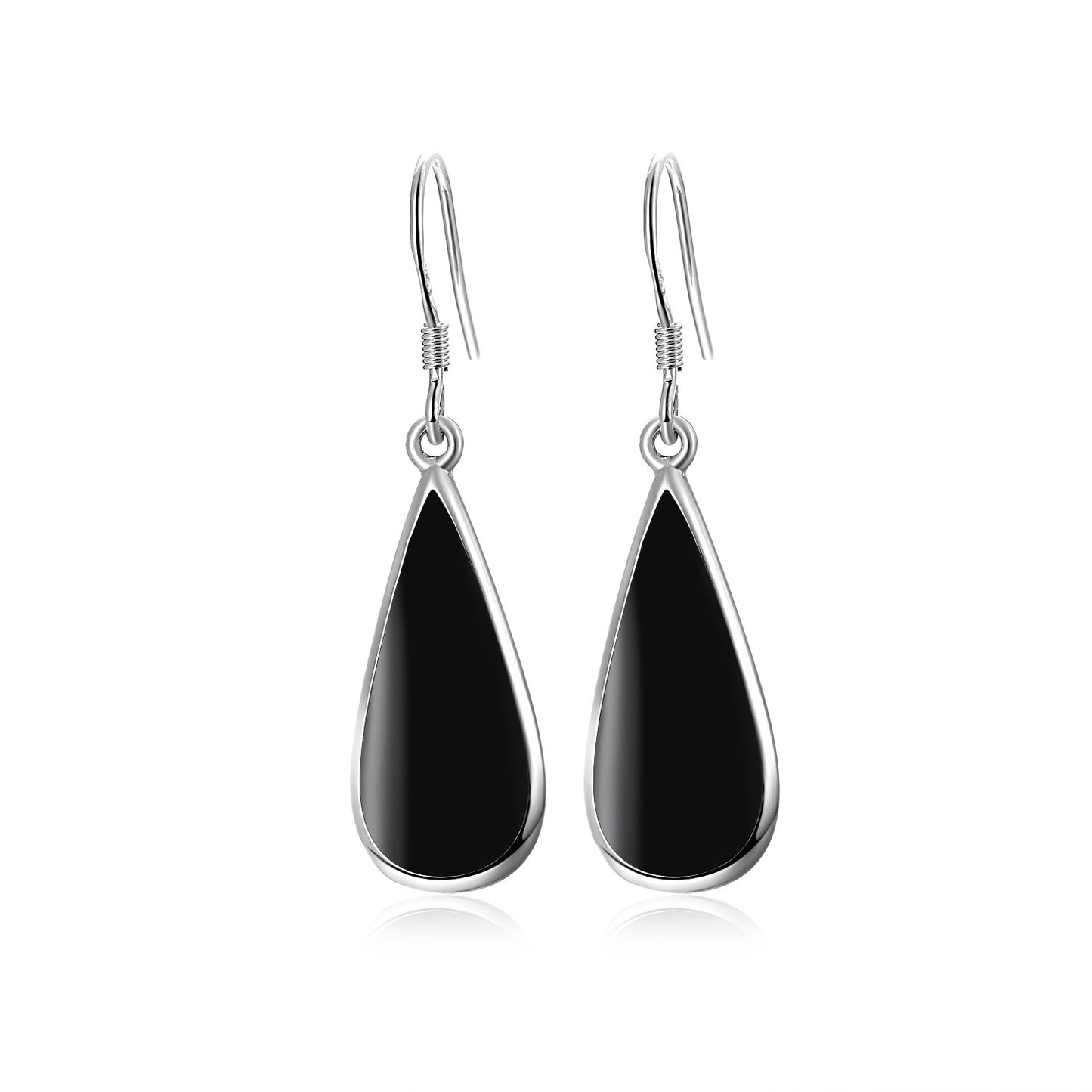 Women's Fashion Temperament Black Drip Tassel Earrings