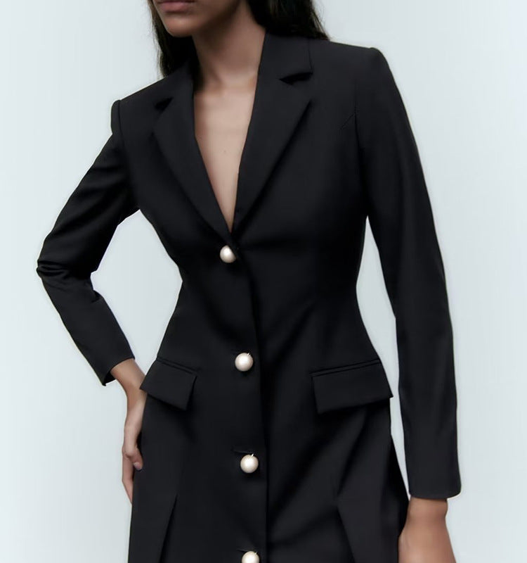 Black Blazer Dress Skirt Set