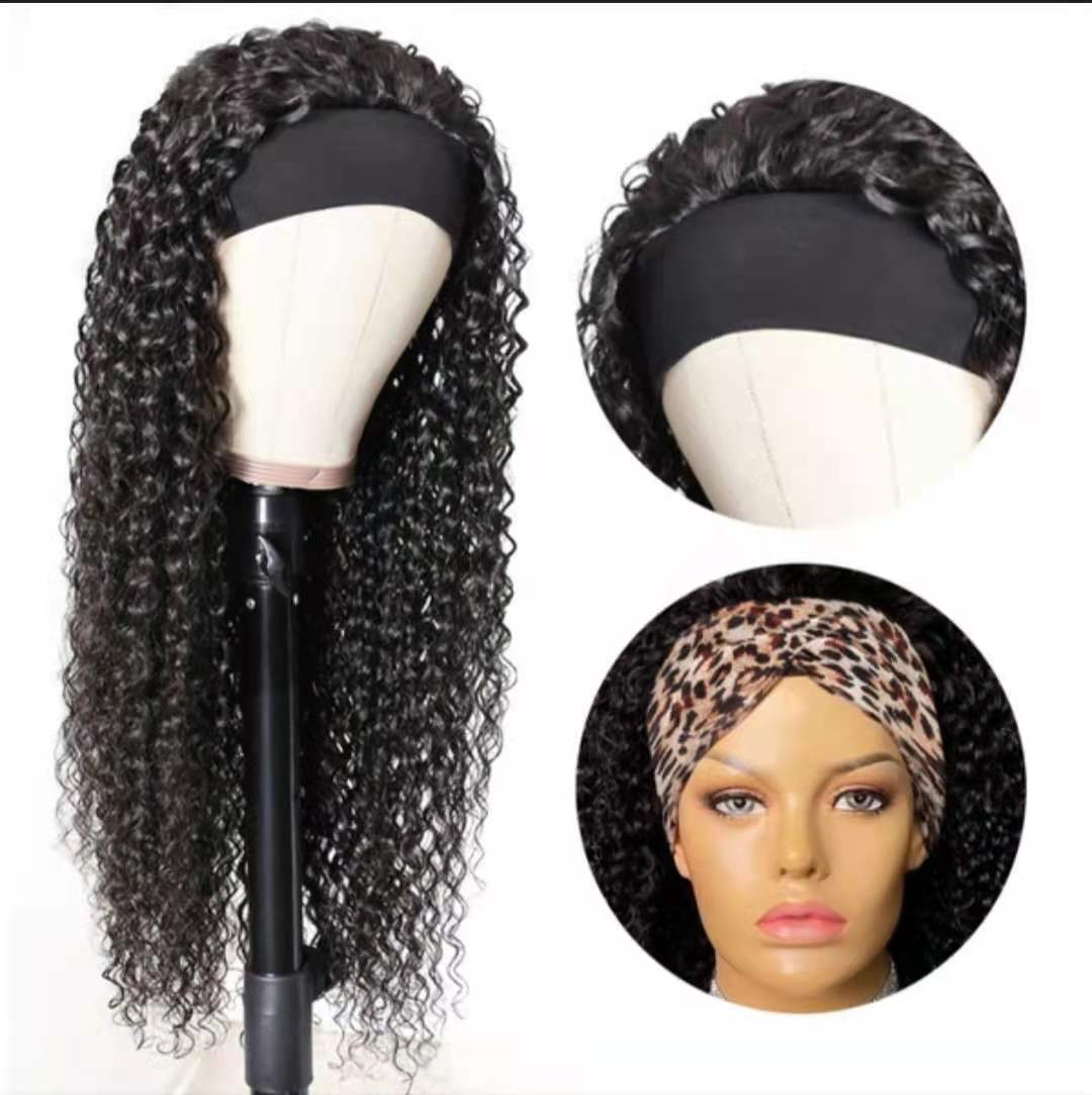 Fluffy Headband Velcro African Curly Hair