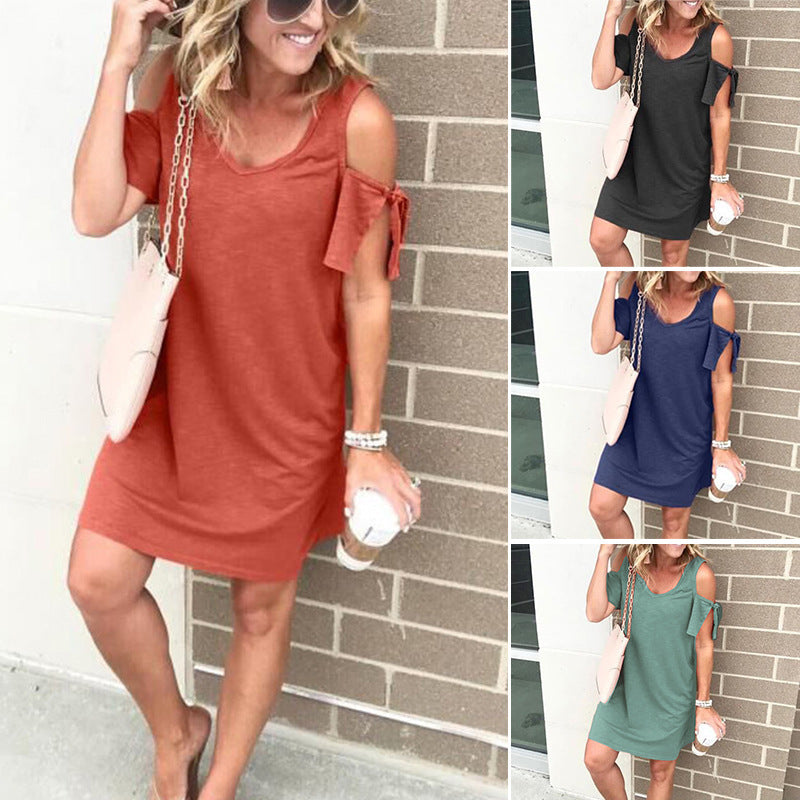 Women's Strapping New Fashion Slim Solid Loose Dress